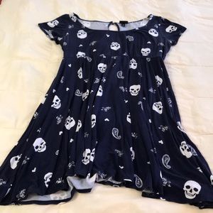 Torrid skull navy stretch dress. Size 1.